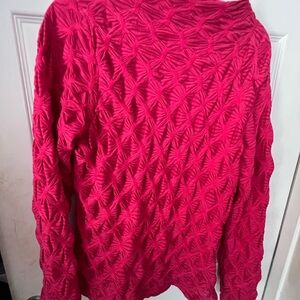 Anthropologie Maeve Fuchsia Knit Top